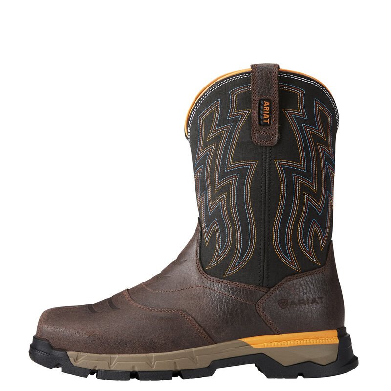 Ariat Rebar Flex Western Composite Toe Muške Radne Čizme Čokoladne Smeđe | HR-660476