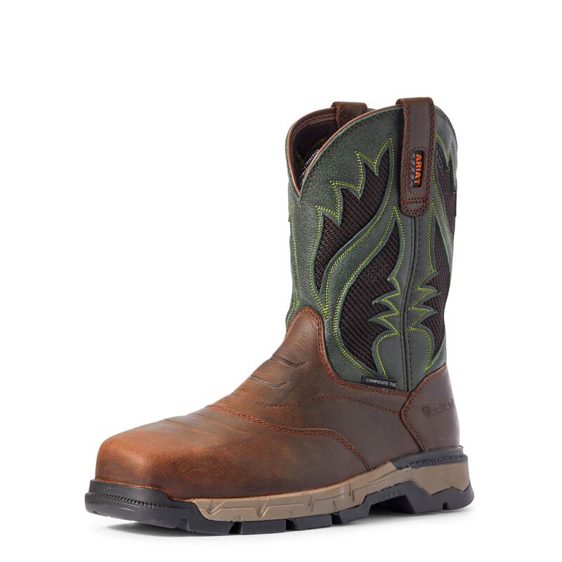 Ariat Rebar Flex Western VentTEK Composite Toe Muške Radne Čizme Smeđe | HR-339379