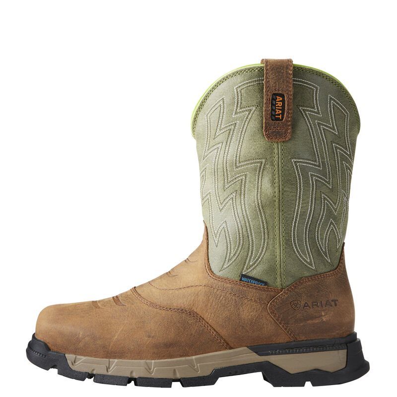 Ariat Rebar Flex Western Waterproof Composite Toe Pull On Muške Radne Čizme Smeđe | HR-196743