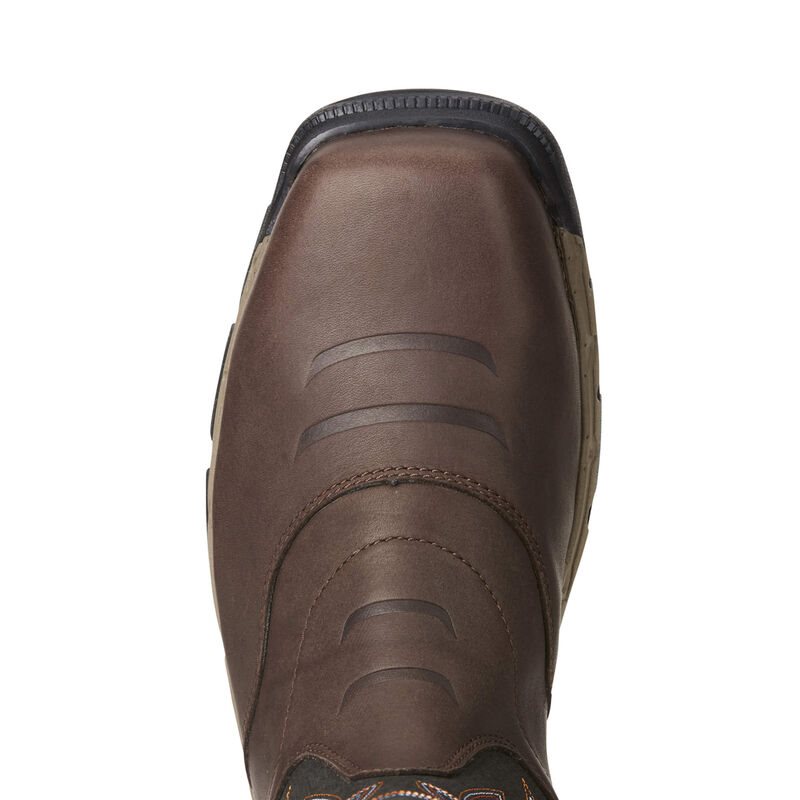 Ariat Rebar Flex Western Waterproof Composite Toe Muške Radne Čizme Čokoladne Smeđe | HR-594196