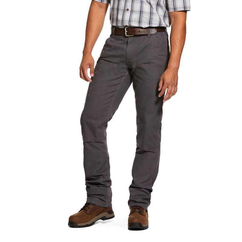 Ariat Rebar M4 Low Rise DuraStretch Made Tough Double Front Stackable Straight Leg Muške Hlače Sive | HR-811527