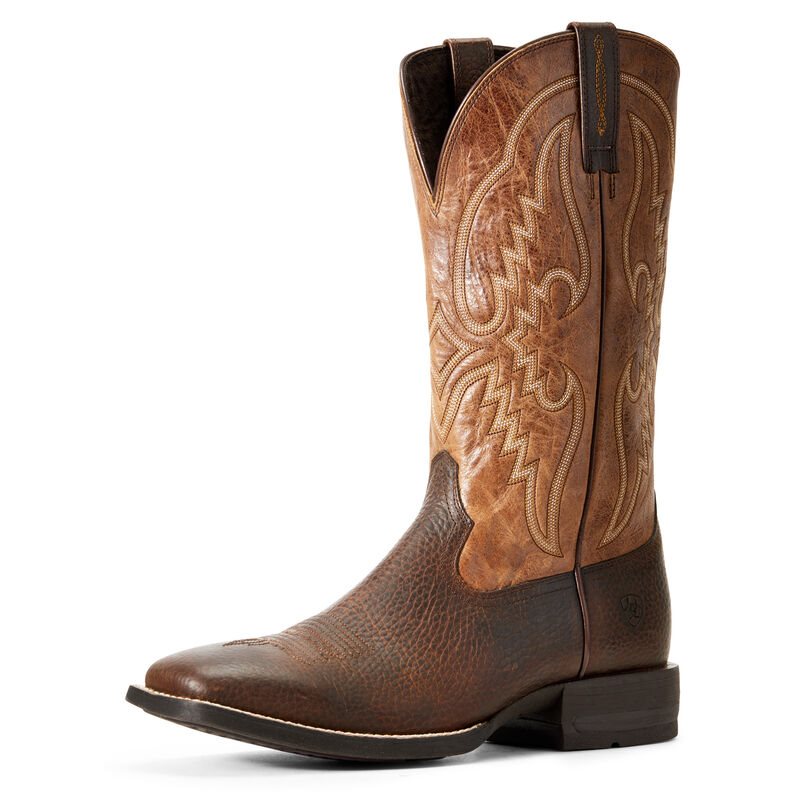 Ariat Round Pen Muške Kaubojske Čizme Bakrene Smeđe | HR-321470