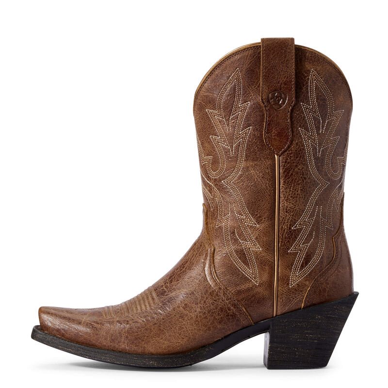 Ariat Round Up Bella Ženske Zapadnjačke Čizme Tamno Smeđe | HR-689476