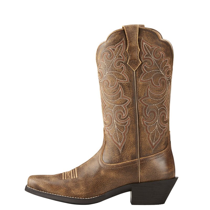 Ariat Round Up Square Toe Ženske Čizme Za Kaubojku Smeđe | HR-136137