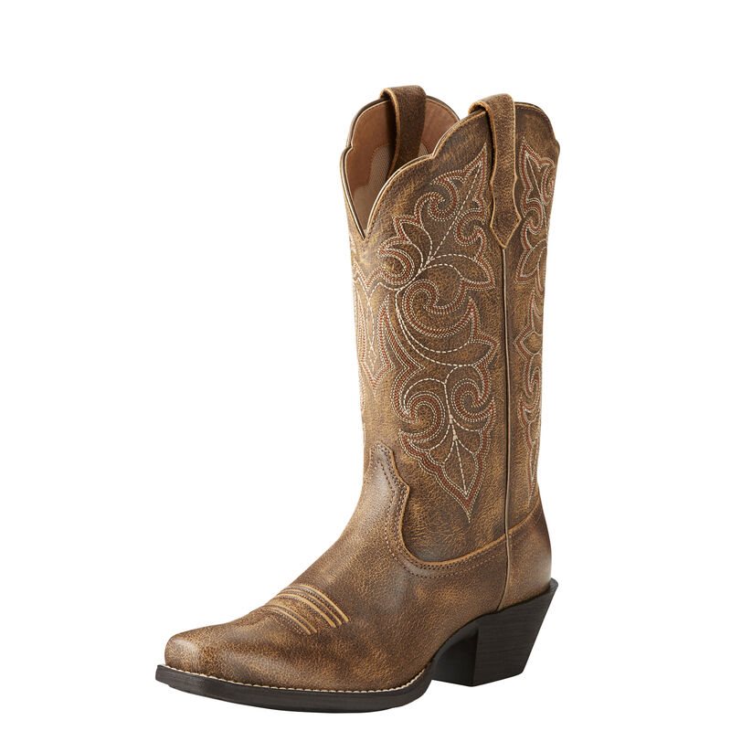 Ariat Round Up Square Toe Ženske Čizme Za Kaubojku Smeđe | HR-136137