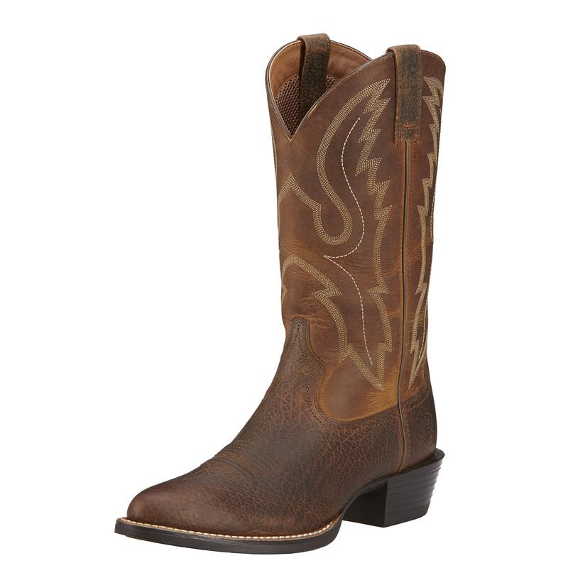 Ariat Sport R Toe Muške Zapadnjačke Čizme Smeđe | HR-651003