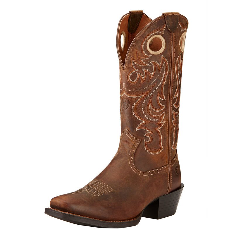 Ariat Sport Square Toe Muške Kaubojske Čizme Smeđe | HR-717288