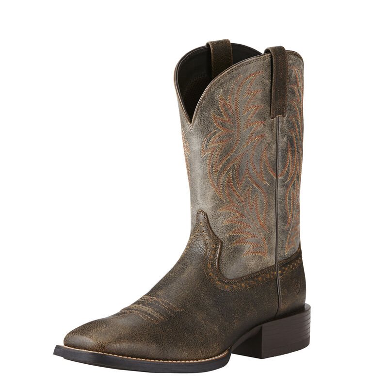 Ariat Sport Wide Square Toe Muške Kaubojske Čizme Kafe | HR-202484