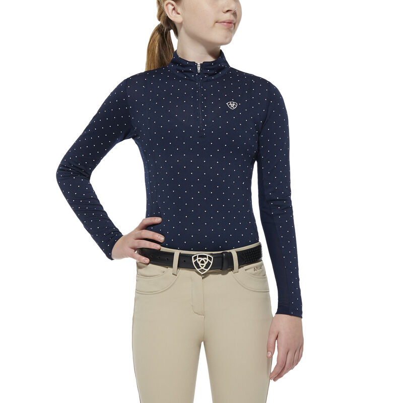 Ariat Sunstopper 1/4 Zip Baselayer Dječje Baselayer Tamnoplave | HR-847542