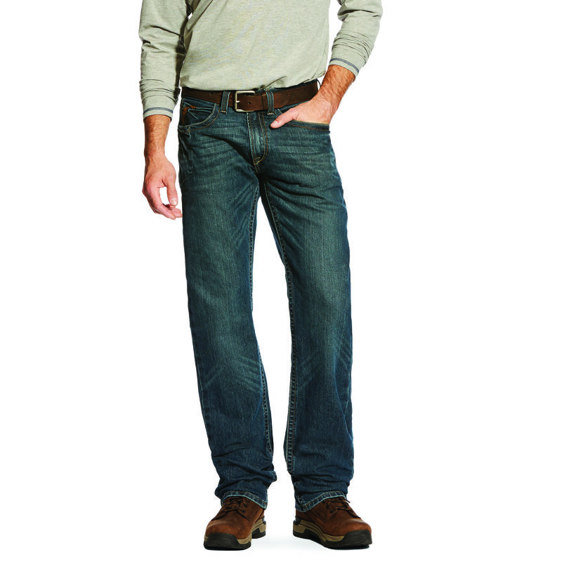 Ariat TEKSlim Fit Work Pants - Rebar Denim Muške Traperice Plave | HR-857092