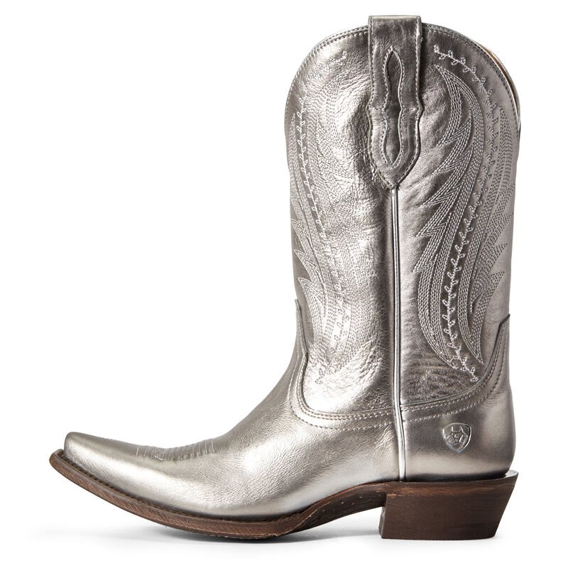 Ariat Tailgate Ženske Zapadnjačke Čizme Srebrne Metalne | HR-797755