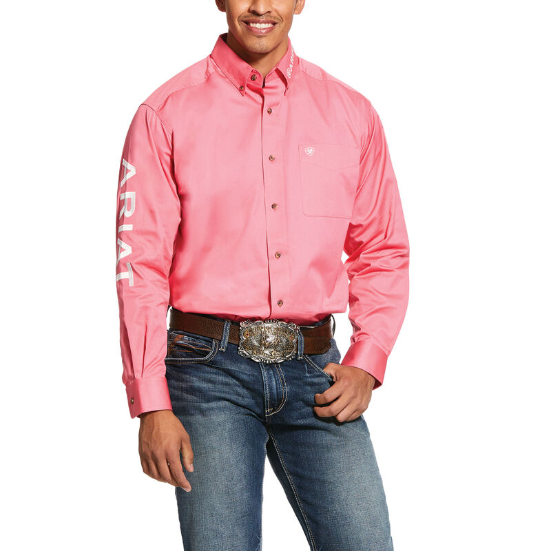 Ariat Team Logo Twill Classic Fit Muške Košulje Roze | HR-294221