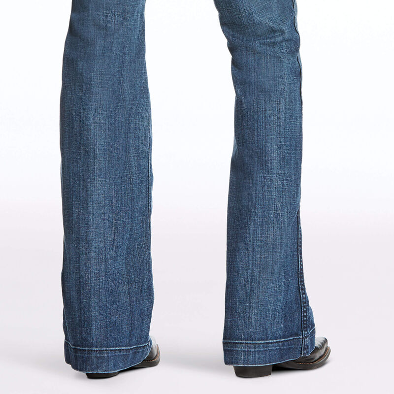 Ariat Trouser Mid Rise Stretch Outseam Ella Wide Leg Jean Ženske Hlače Plave | HR-591180