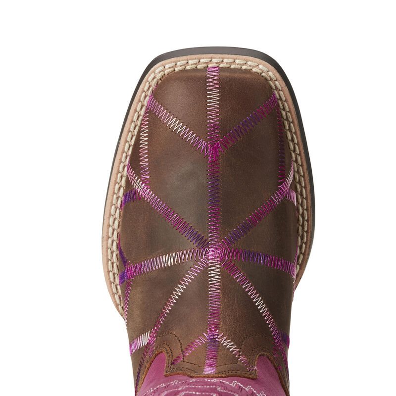 Ariat Twisted Tycoon Dječje Kaubojske Čizme Smeđe Ljubičaste Roze | HR-882252