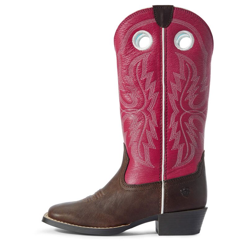 Ariat Whippersnapper Dječje Kaubojske Čizme Smeđe Roze | HR-891643