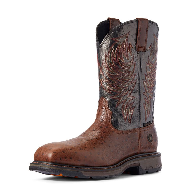 Ariat WorkHog Composite Toe Muške Radne Čizme Tamno Smeđe | HR-753505