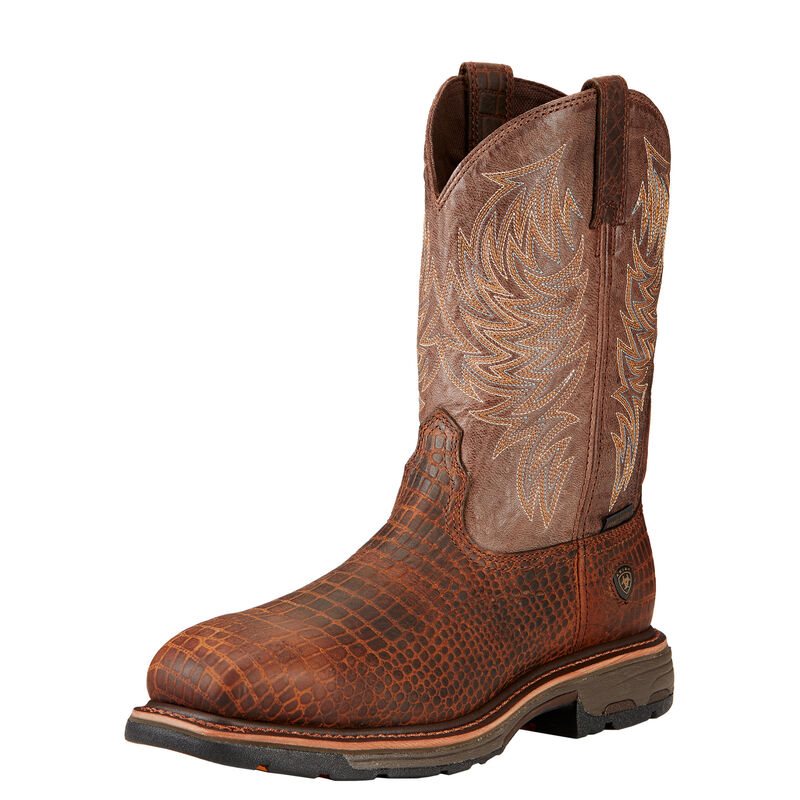 Ariat WorkHog Composite Toe Pull On Muške Radne Čizme Smeđe | HR-439542