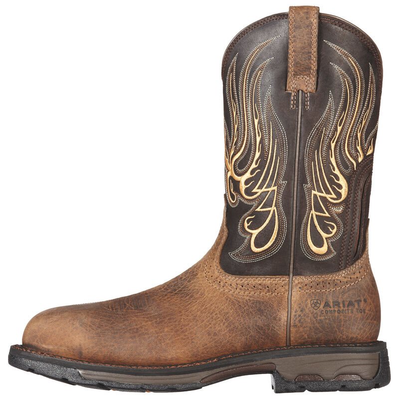 Ariat WorkHog Mesteno Composite Toe Muške Radne Čizme Smeđe | HR-973225