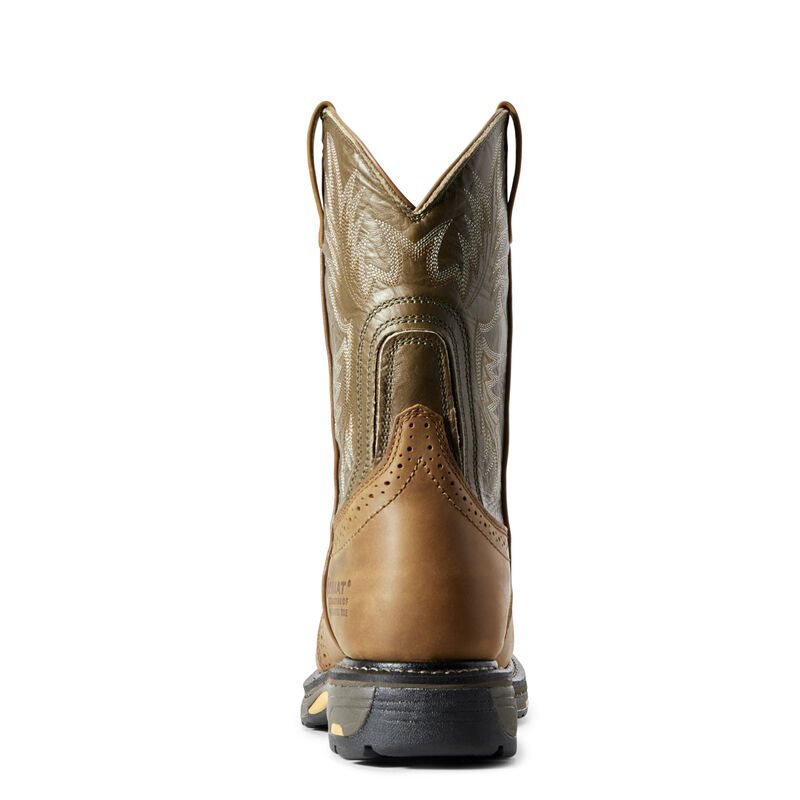 Ariat WorkHog Waterproof Composite Toe Muške Radne Čizme Smeđe Maslinasto Zelene | HR-710243