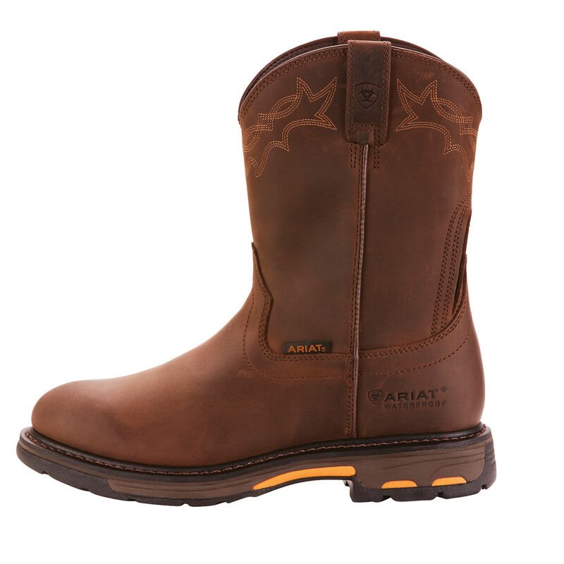 Ariat WorkHog Waterproof Muške Radne Čizme Bakrene | HR-321126