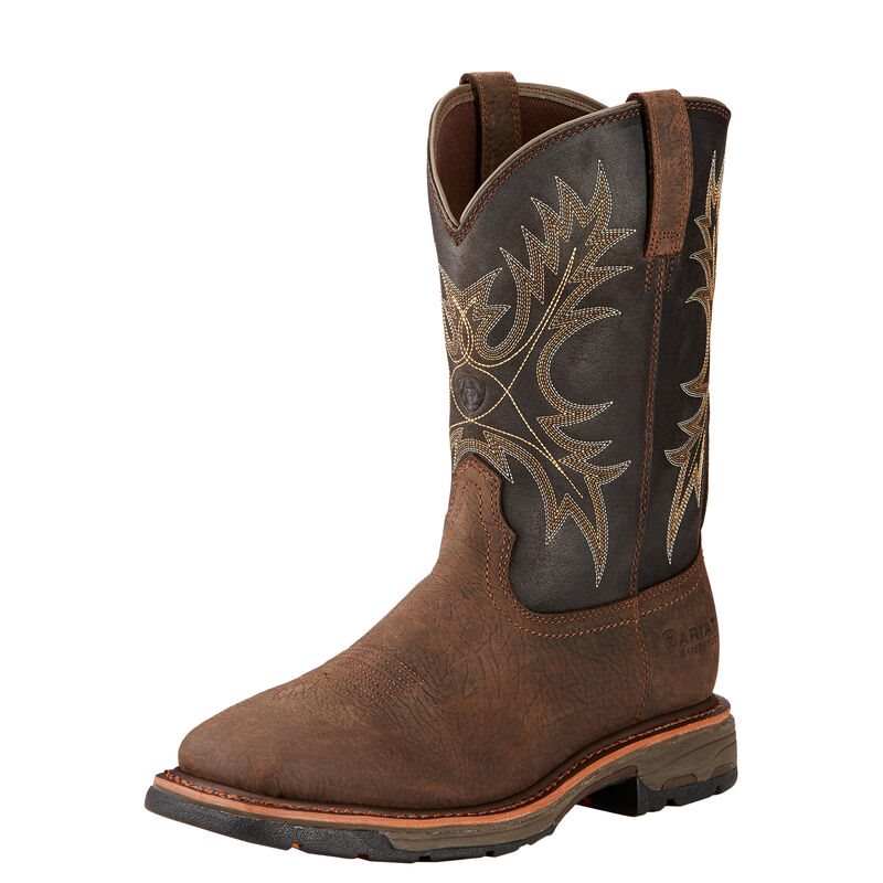 Ariat WorkHog Waterproof Pull On Muške Radne Čizme Smeđe | HR-162250